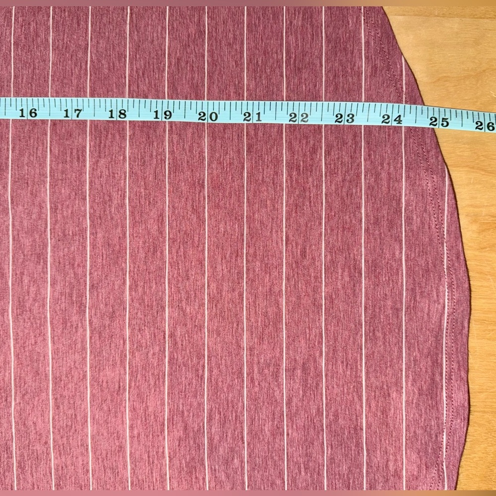 Lululemon Love Tank *Pleated in Short Serve Stripe Heathered So Merlot White - Picture 13 of 14